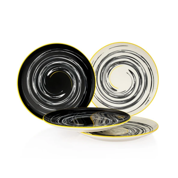 Schafer Mixed 4 lü Pasta Tabağı-Çok Renkli - 2