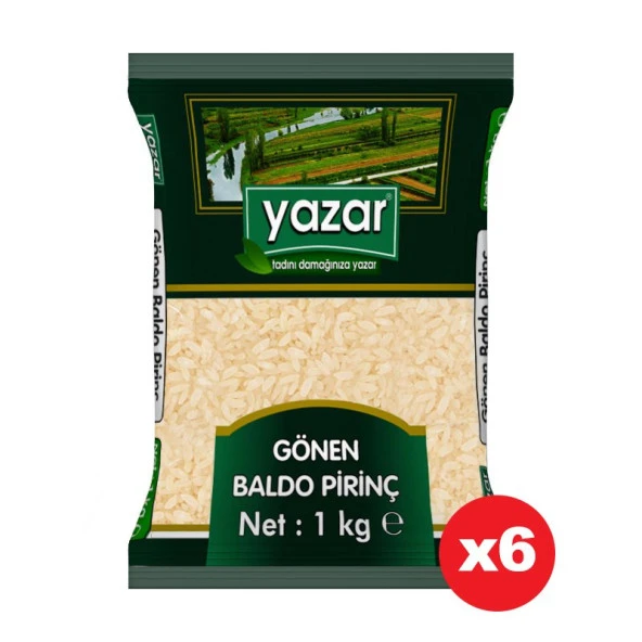 Yazar Gönen Baldo Pirinç 1 Kg x 6 adet