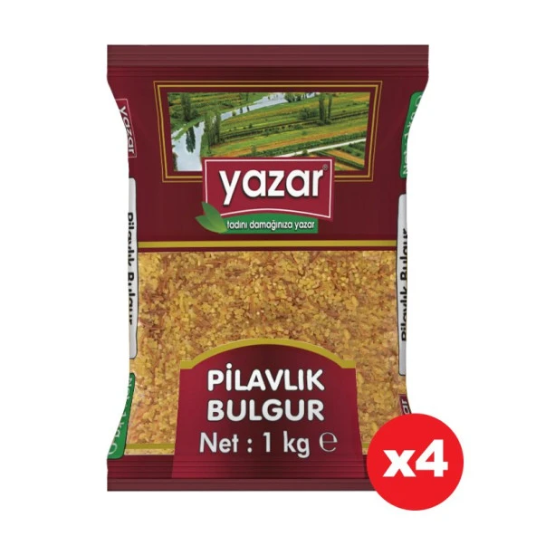 Yazar Şehriyeli Pilavlık Bulgur 1 Kg. x 4 Adet