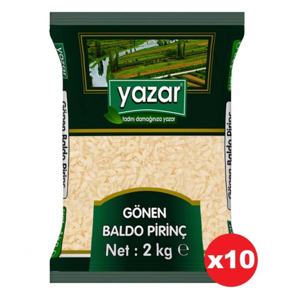 Yazar Gönen Baldo Pirinç 2 Kg x 10 Paket