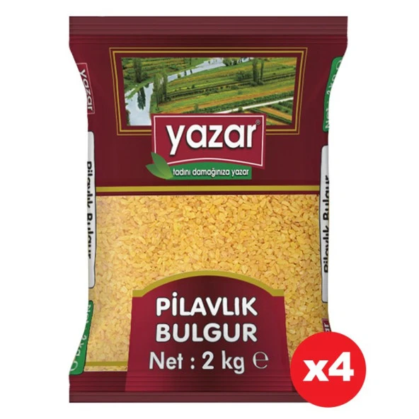 Yazar Pilavlık Bulgur 2 Kg. x 4 Paket