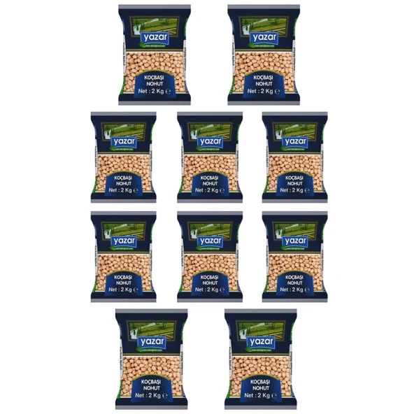 Yazar Koçbaşı Nohut 2 Kg. x 10 Paket - 2