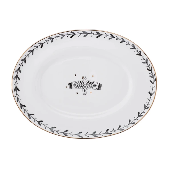 Emsan Artisan Bird Fine Bone Kayık Tabak 25 cm - 2