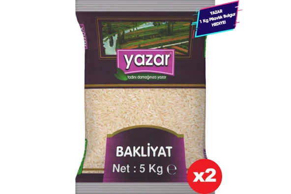 Yazar Ucuz Uygun Fiyat Pilavlık Pirinç 5 Kg x 2 Paket