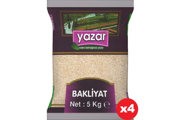 Yazar Ucuz Uygun Fiyat Pilavlık Pirinç 5 Kg x 4 Paket