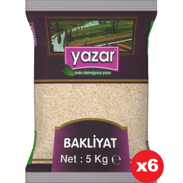 Yazar Ucuz Uygun Fiyat Pilavlık Pirinç 5 Kg x 6 Paket