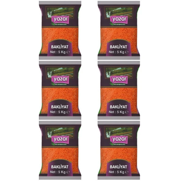 Yazar Kırmızı Mercimek 5 Kg x 6 Paket. - 2