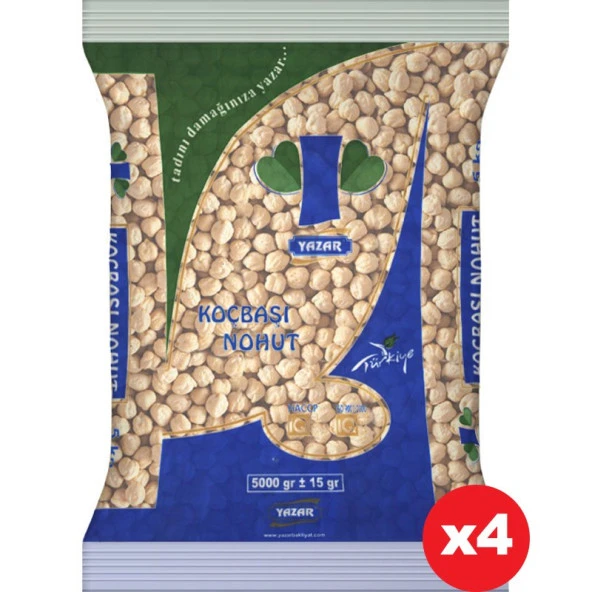 Yazar Koçbaşı Nohut 5 Kg x 4 Paket