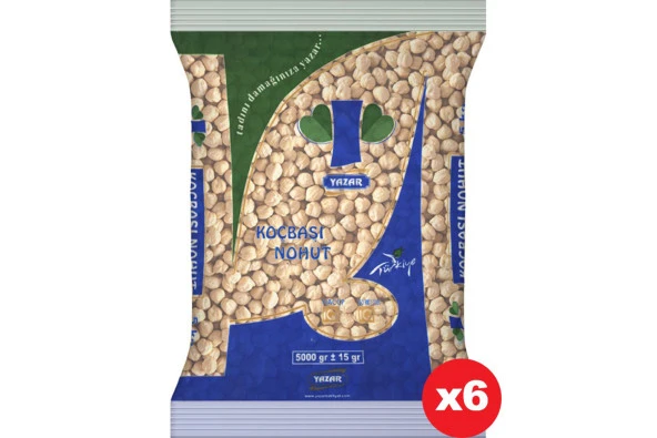 Yazar Koçbaşı Nohut 5 Kg x 6 Paket