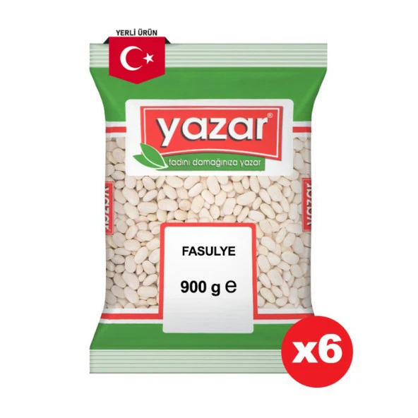 Yazar Kuru Fasulye 900 Gr. x 6 Paket