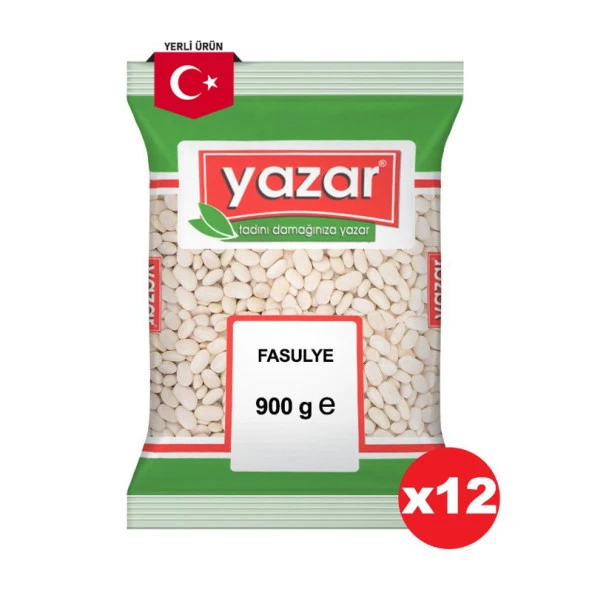 Yazar Kuru Fasulye 900 Gr. x 12 Paket