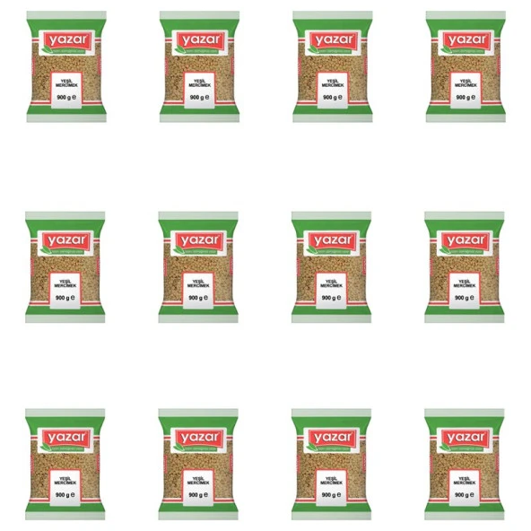 Yazar Yeşil Mercimek 900 Gr. x 12 Adet - 2