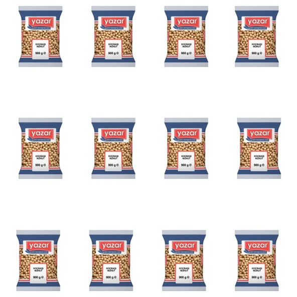 Yazar Koçbaşı Nohut 900 Gr. x 12 Adet - 2