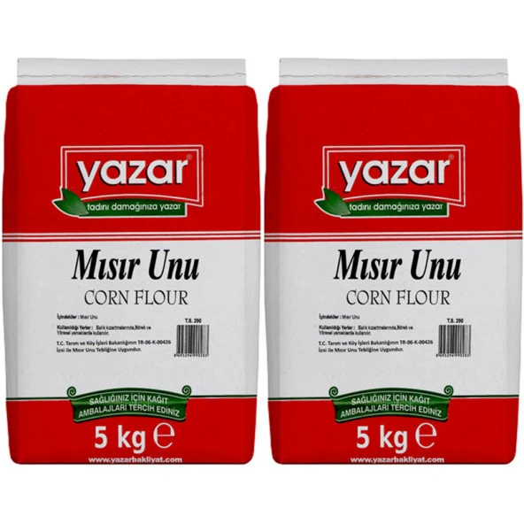 Yazar Mısır Unu 5 Kg x 2 Paket (Glutensiz) - 2