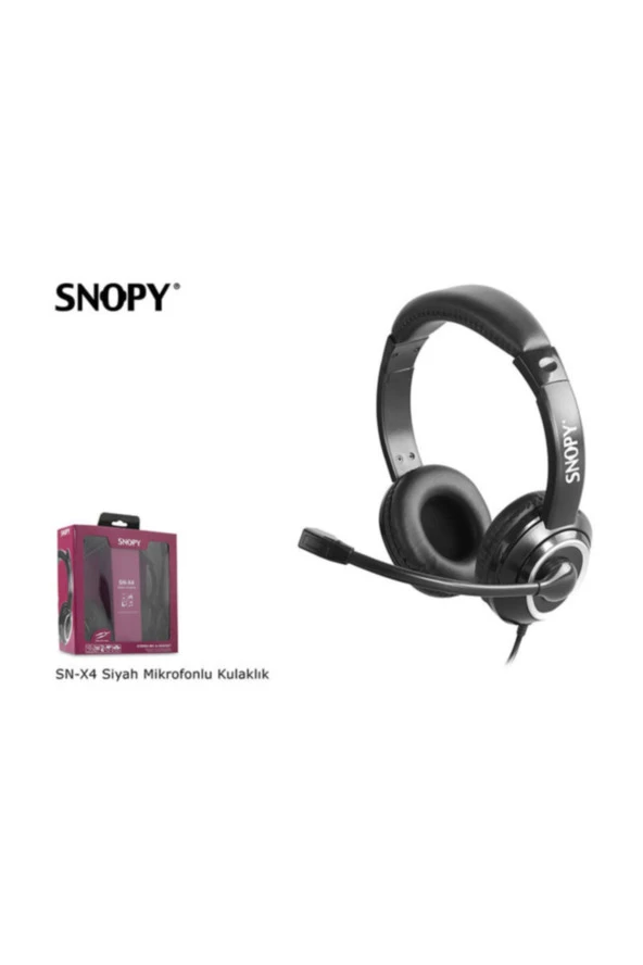 SN-X4 Siyah Mikrofonlu Kulaklık - 4