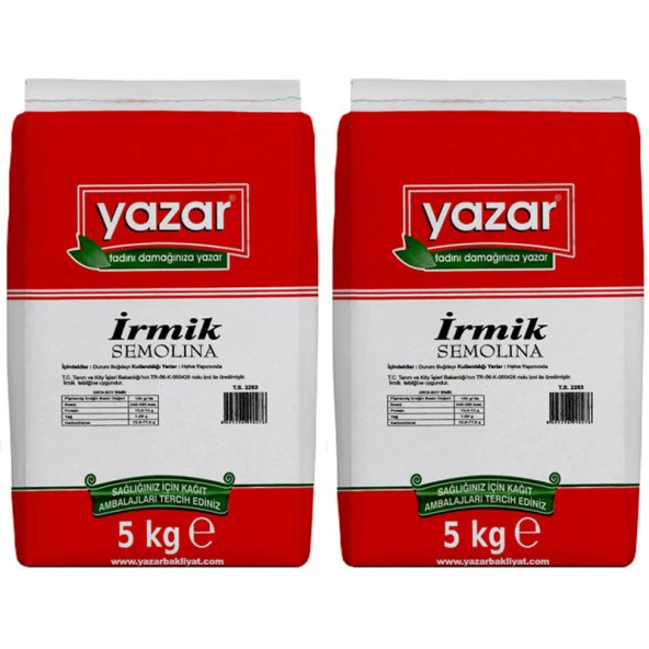Yazar İrmik 5 Kg x 2 Paket - 2