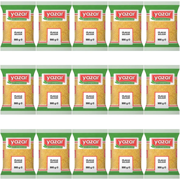 Yazar Pilavlık Bulgur 900 Gr. x 15 Adet