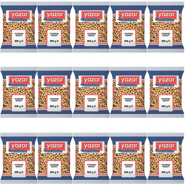 Yazar Koçbaşı Nohut 900 Gr. x 15 Adet - 2