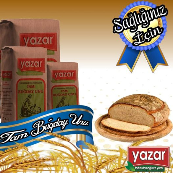 Yazar Taş değirmende Öğütülmüş Tam Buğday Unu 25 Kg - Resim 2