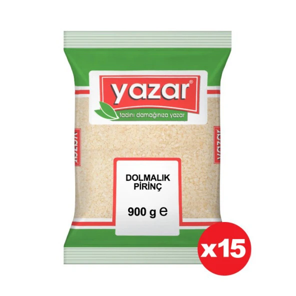 Yazar Dolmalık Kırık Pirinç 900 Gr. x 15 Adet