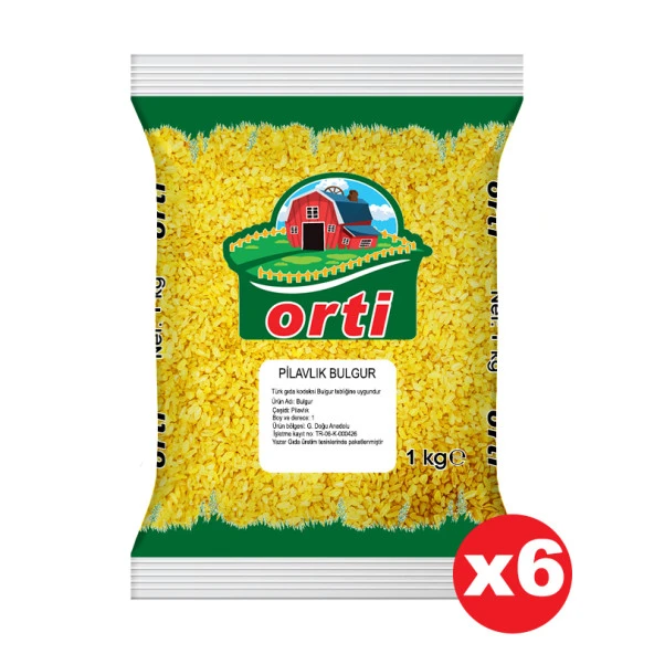 Orti Pilavlık Bulgur 1 Kg. x 6 Adet