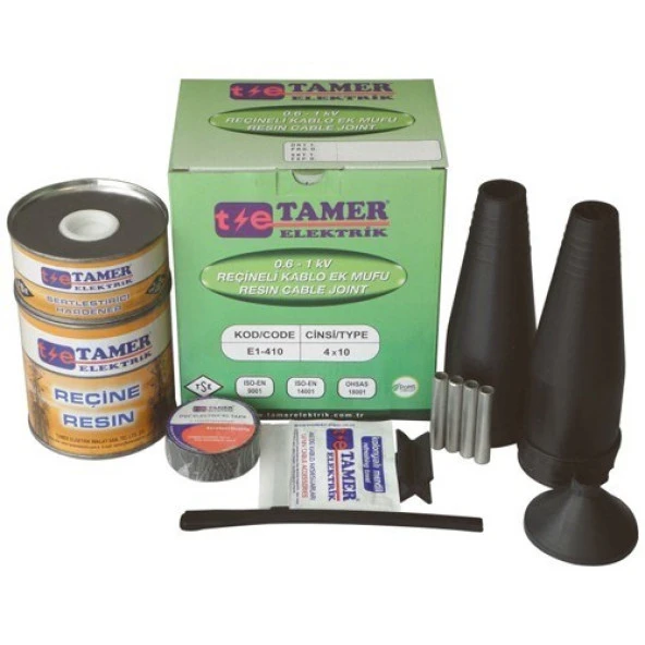 Tamer 3x70+35 Bakır İletkenler İçin Reçineli Kablo Ek Muf E1 37035