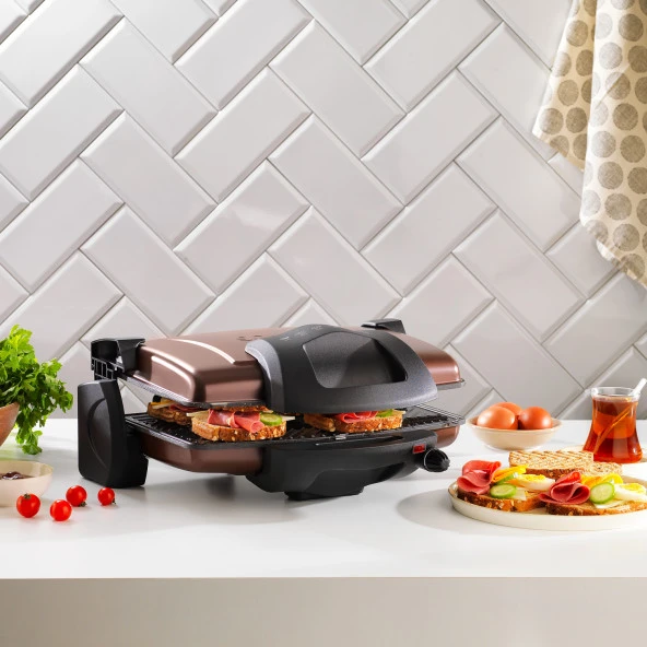 Schafer Grill Chef Tost Makinesi-Kahverengi - 2