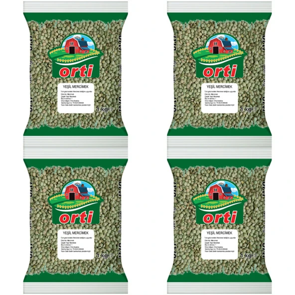 Orti Yeşil Mercimek 1 Kg. x 4 Adet - 2