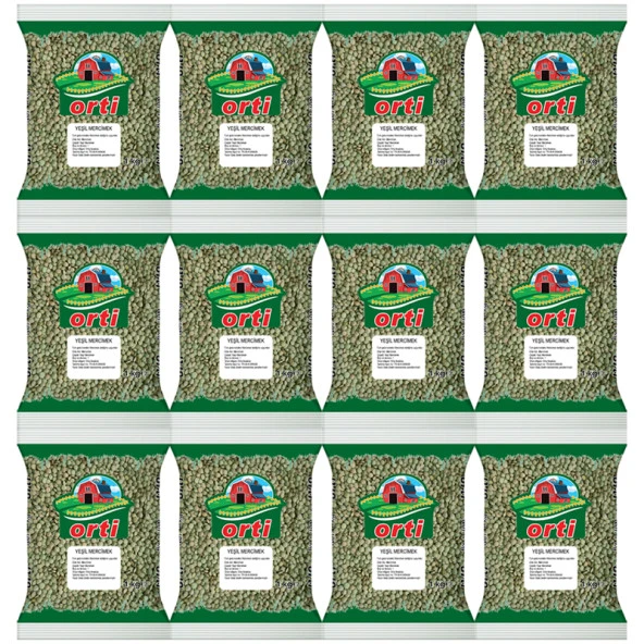 Orti Yeşil Mercimek 1 Kg. x 12 Adet - 2