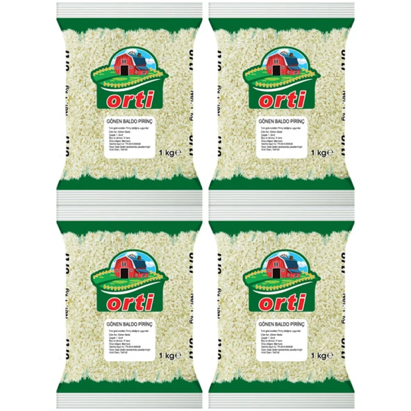 Orti Gönen Baldo Pirinç 1 Kg x 4 adet - Resim 2