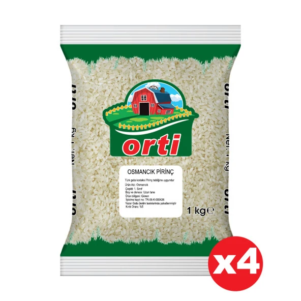 Orti Osmancık Pirinç 1 Kg x 4 adet