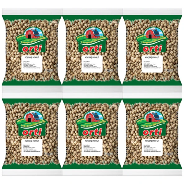 Orti Koçbaşı Nohut 1 Kg. x 6 Adet - 2