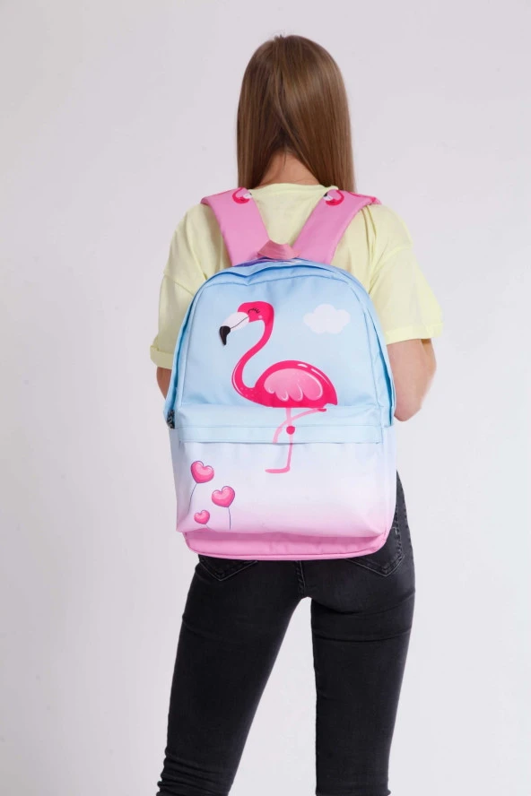 Layer Okul Çantası Rainbow Flamingo (k1395)