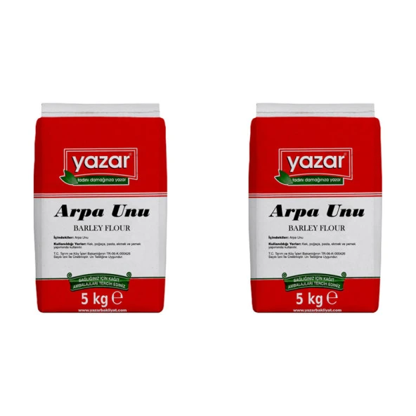 Yazar Taş Değirmende Öğütülmüş Arpa Unu 5 Kg X 2 Paket - 2