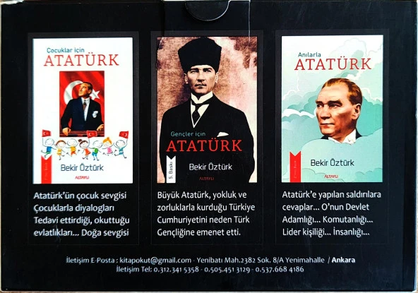 3 Kitaptan Oluşan Muhteşem Atatürk Seti (3 Kitap,Poster,Not Defteri,Ayraç) - 3