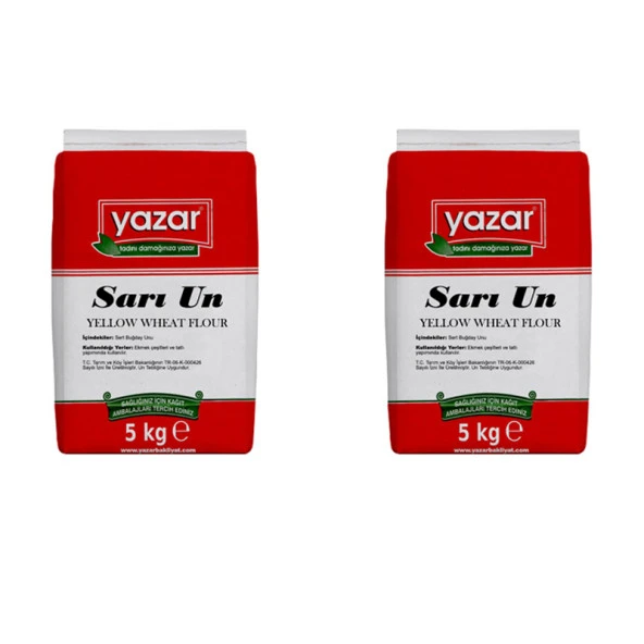 Yazar Taş Değirmende Öğütülmüş Sarı Un 5 Kg X 2 Paket - 2