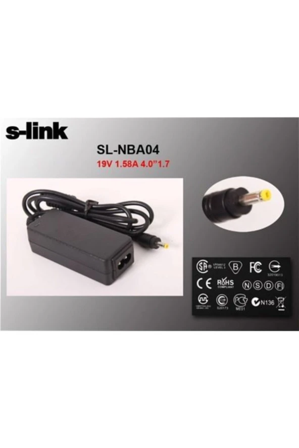 Sl-nba04 30w 19v 1.58a 4.0-1.7 Notebook Adaptör - 2