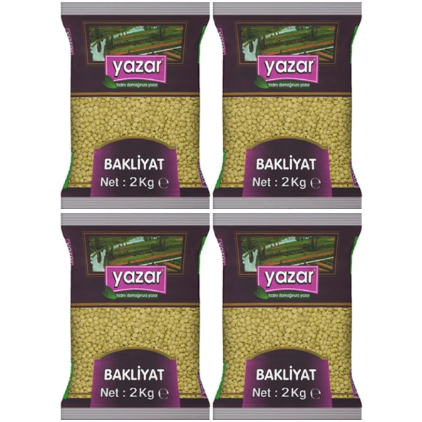 Yazar Yeşil Mercimek 2 Kg. x 4 Adet - 2