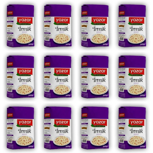 Yazar İrmik 500 Gr x 12 Paket - 2