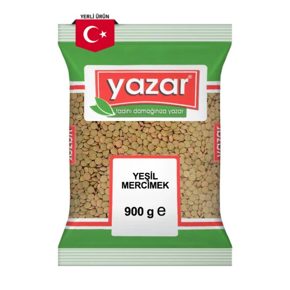 Yazar Yeşil Mercimek 900 Gr.