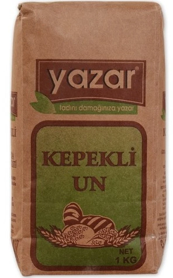 Yazar Taş Değirmende Öğütülmüş Tam Buğday Kepekli Un 1 Kg - 1