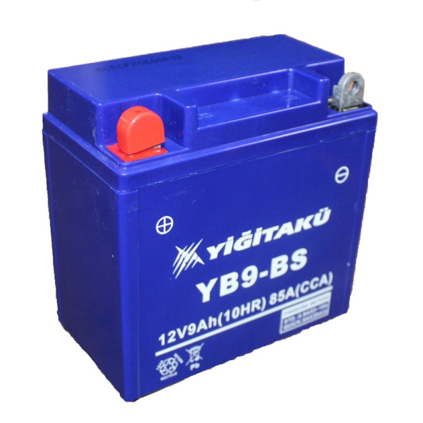 12V 9 AH AMPER YB9-BS YİĞİT AKÜ MOTORSİKLET AKÜSÜ