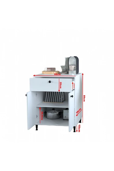 Mobilique Demre Çok Amaçlı Ocak Dolabı - Resim 5