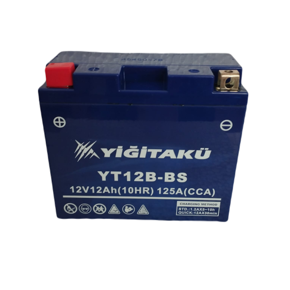 12 V 12 Ah Yiğit Akü YT12B Motorsiklet Aküsü