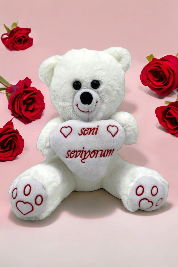 PELUŞ Sevimli Ayıcık Kalpli 35cm - 3
