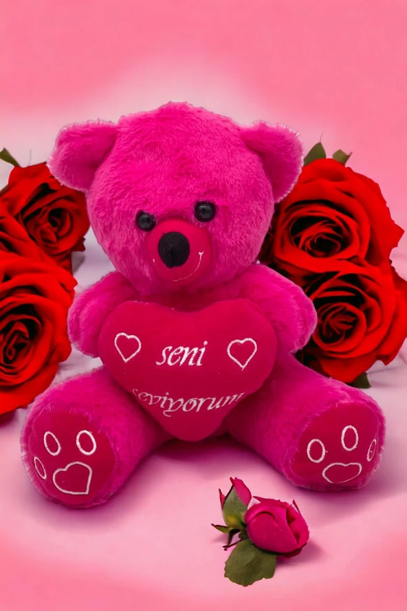 PELUŞ Sevimli Ayıcık Kalpli 35cm - 5