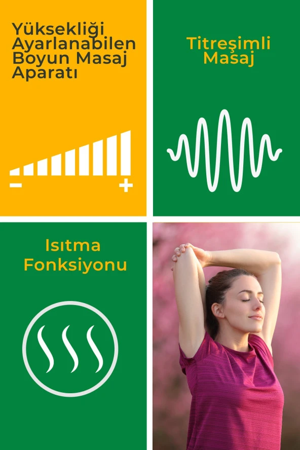 PTTAVM: medisana Alman Tasarım Boy Ayarlamalı Isıtmalı Titreşimli