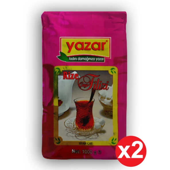 Yazar Rize Filizi Siyah Dökme Çay 1KG x 2 Pak