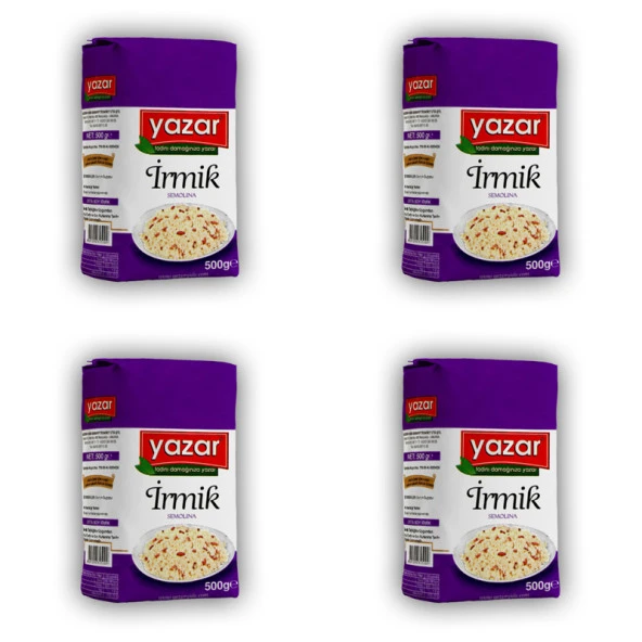 Yazar İrmik 500 Gr x 4 Paket