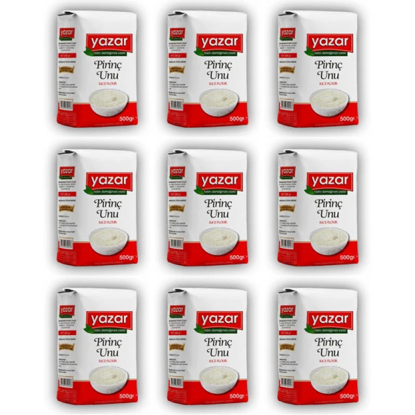 Yazar 500Gr Pirinç UNU x 9Paket = 4500Gr - Resim 2